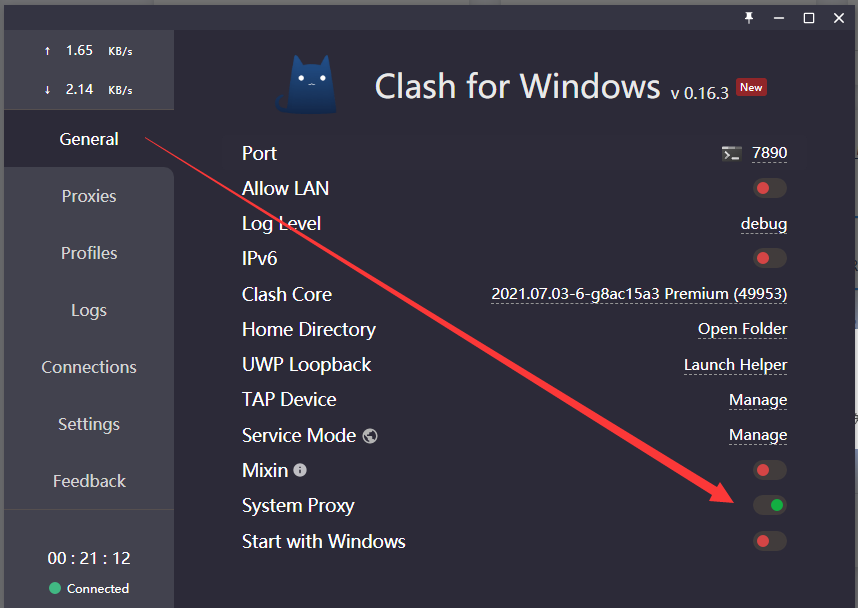 2021|Windows客户端Clash.for.Windows-0.16.3-win配置图文教程
